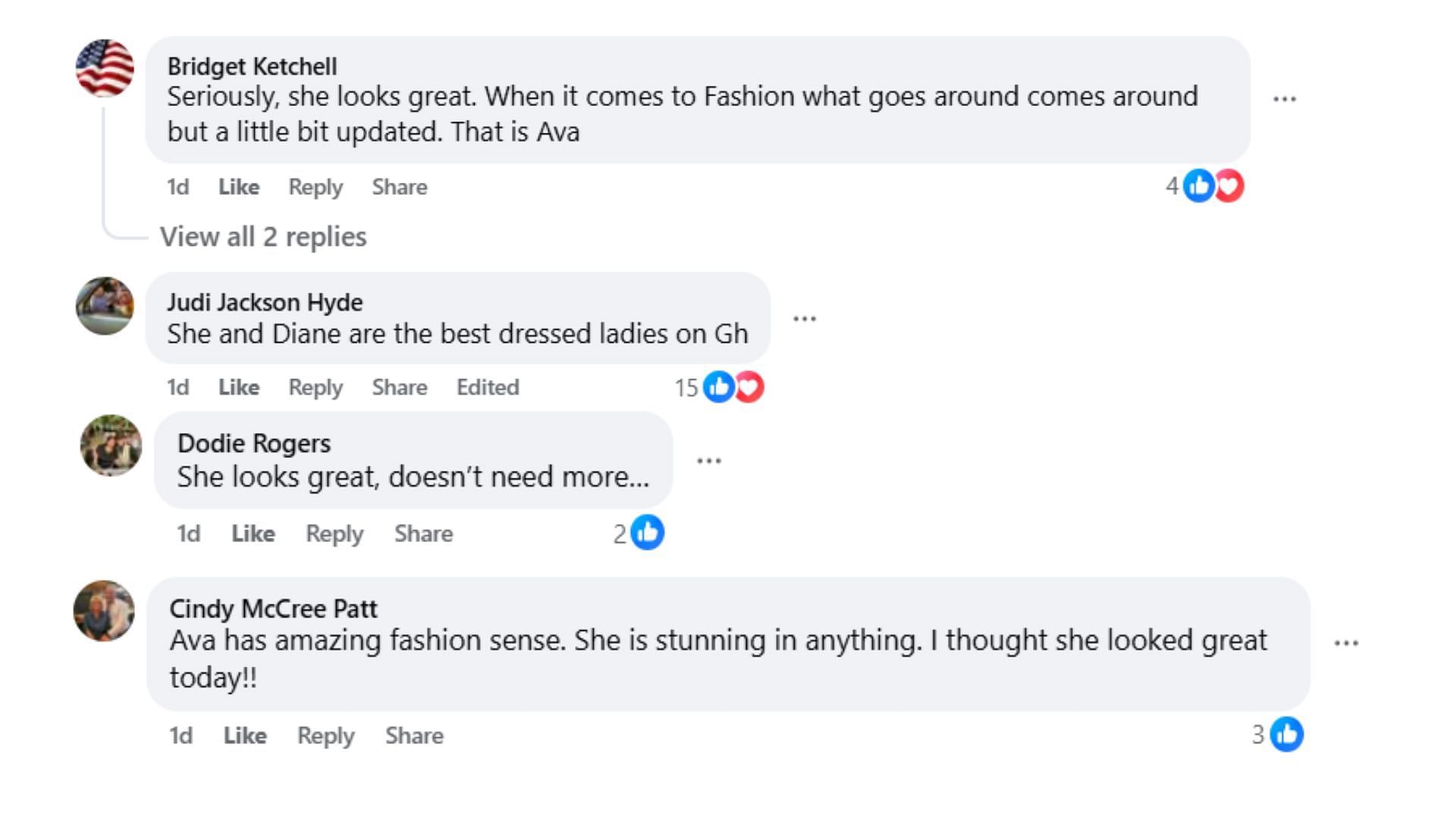 Comments by fans on the post (Image via Facebook/@Jasmine Adeoye)